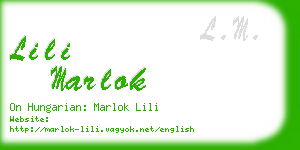 lili marlok business card